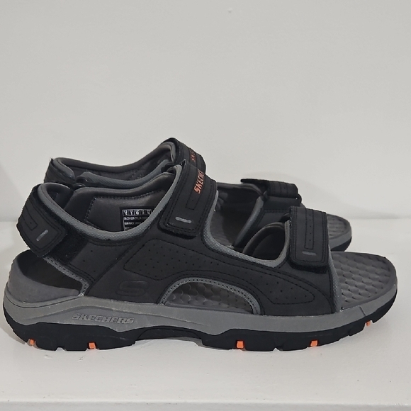 Skechers Tresmen Garo.Black and Grey Sandals Men's - Picture 8 of 9